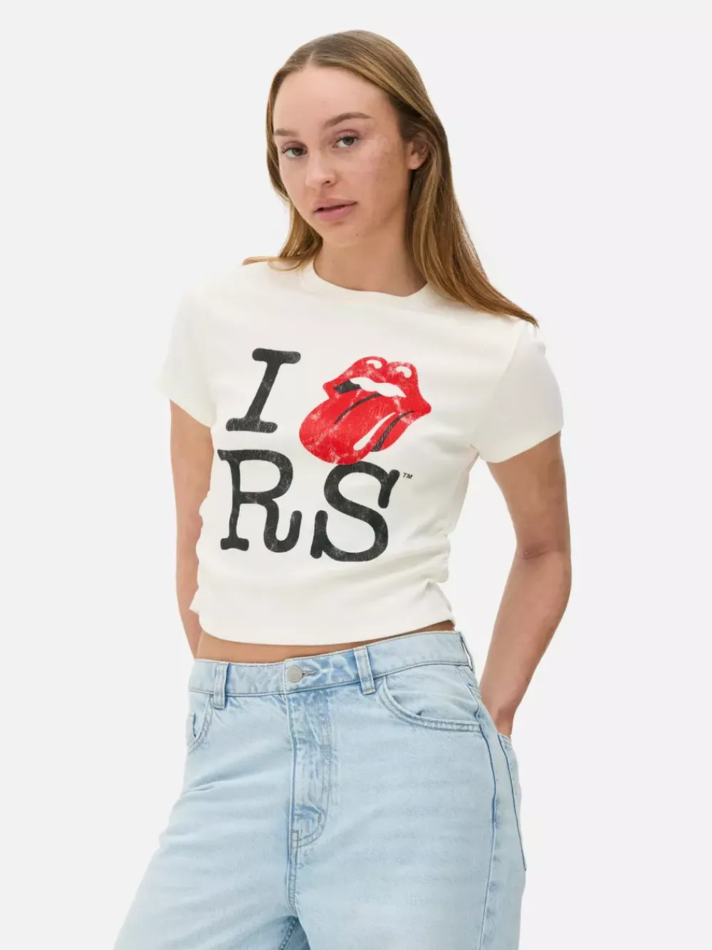 Primark Topy I T-Shirty<Krótki T-shirt z nadrukiem The Rolling Stones