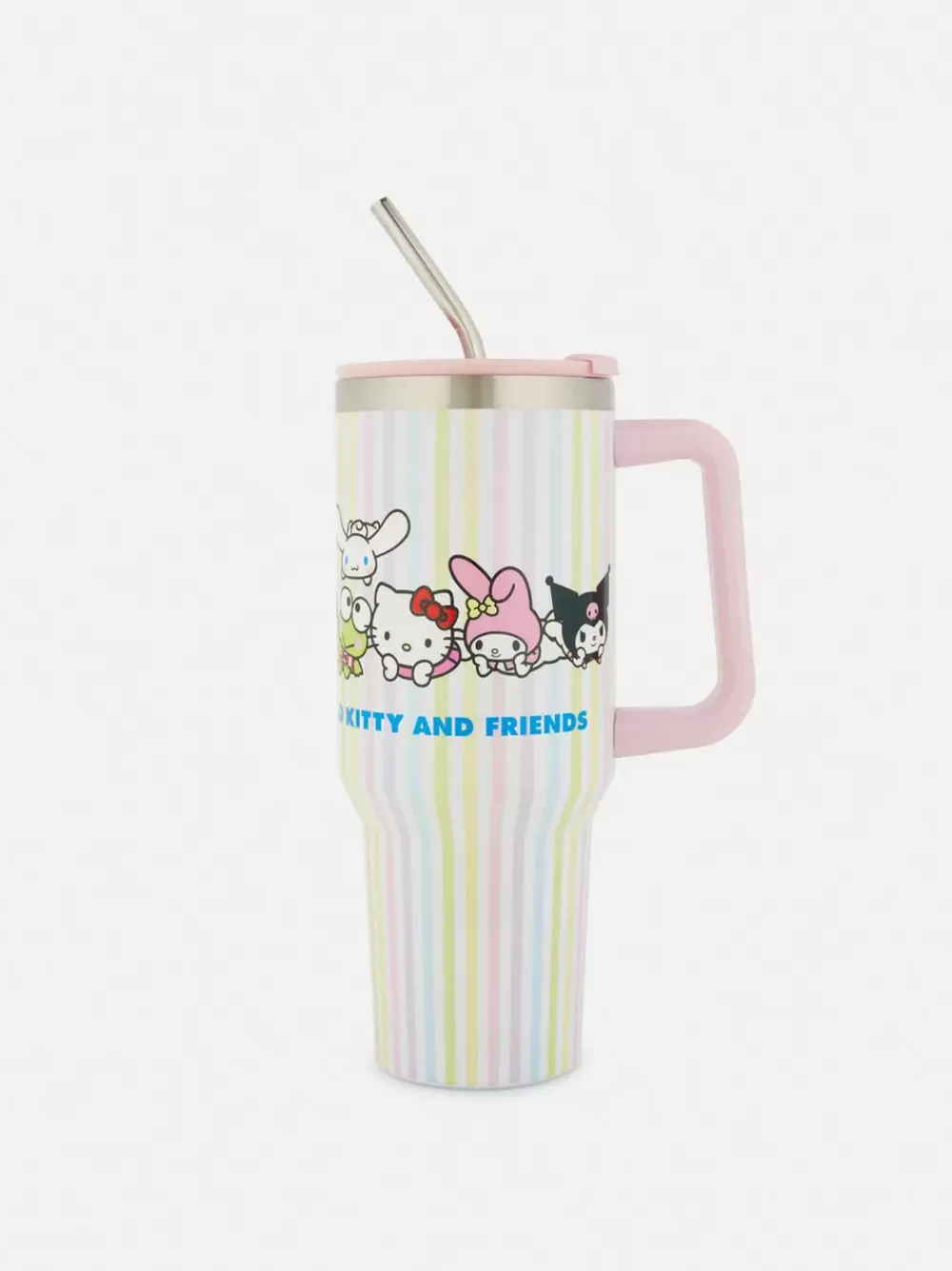 Primark Filiżanki I Kubki<Kubek podróżny w paski z motywem Hello Kitty