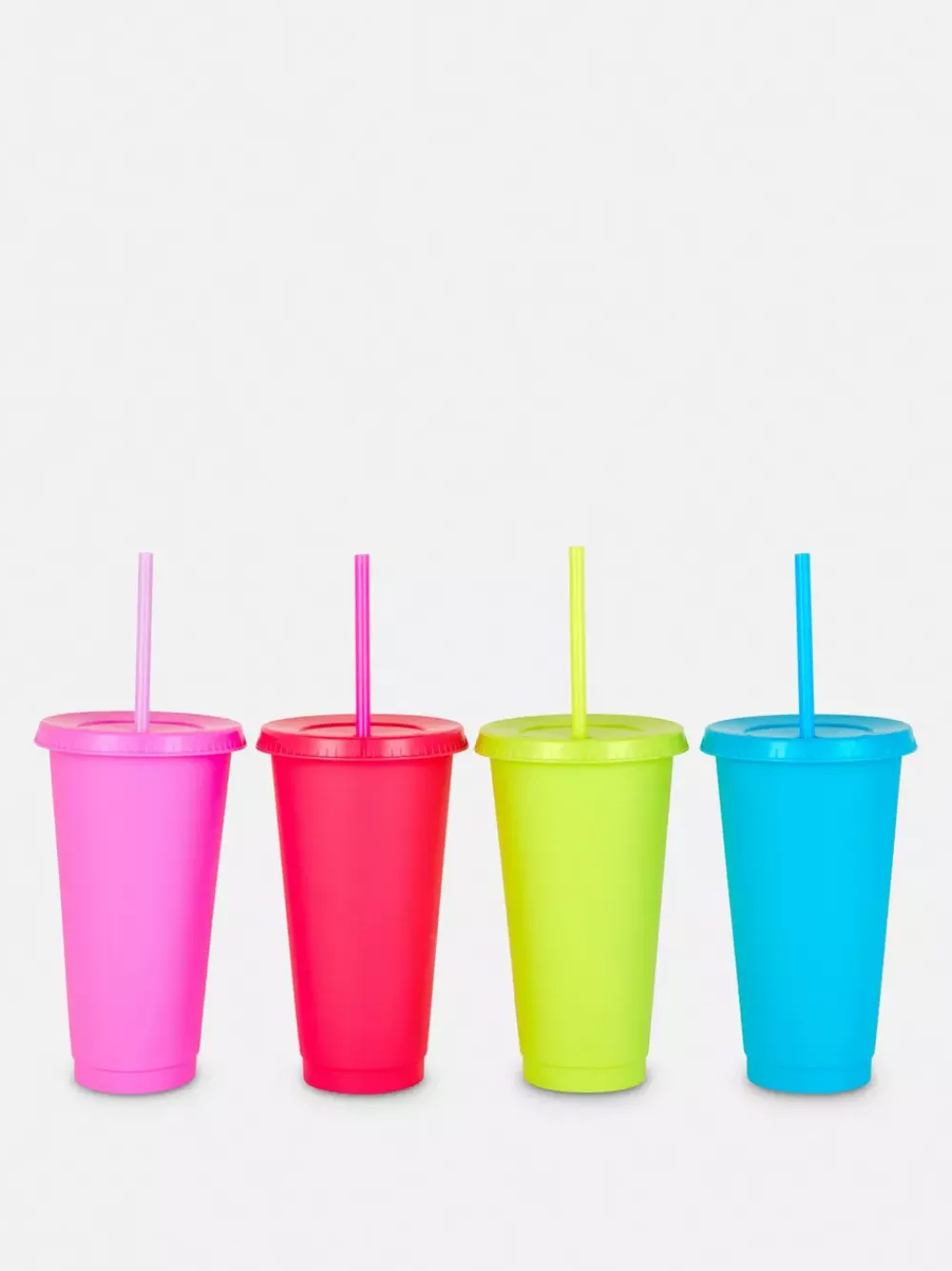 Primark Filiżanki I Kubki<Kubki wielokrotnego użytku ze słomką, 4 szt.