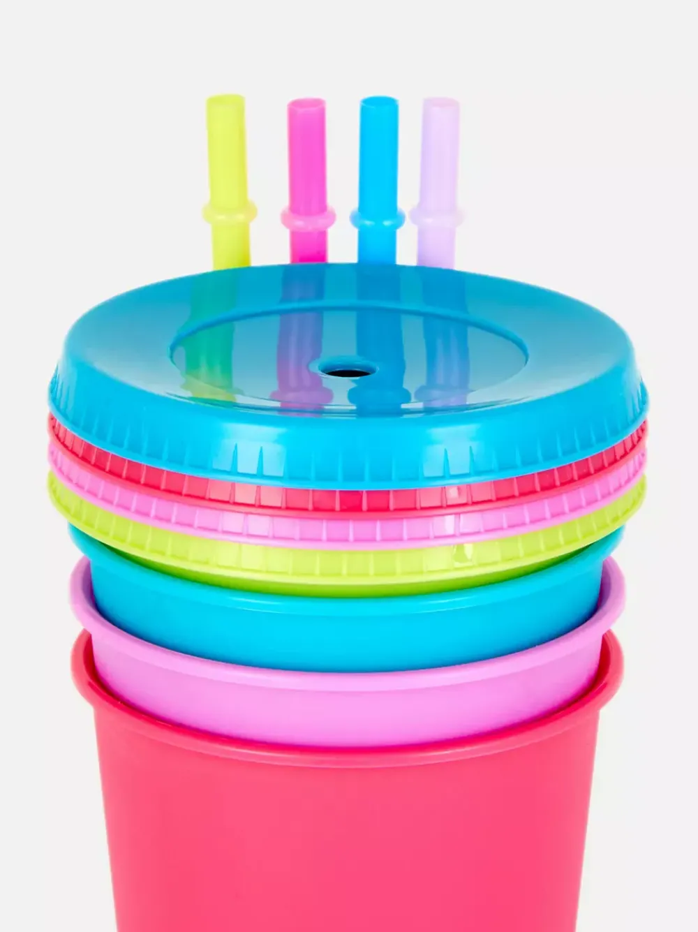 Primark Filiżanki I Kubki<Kubki wielokrotnego użytku ze słomką, 4 szt.