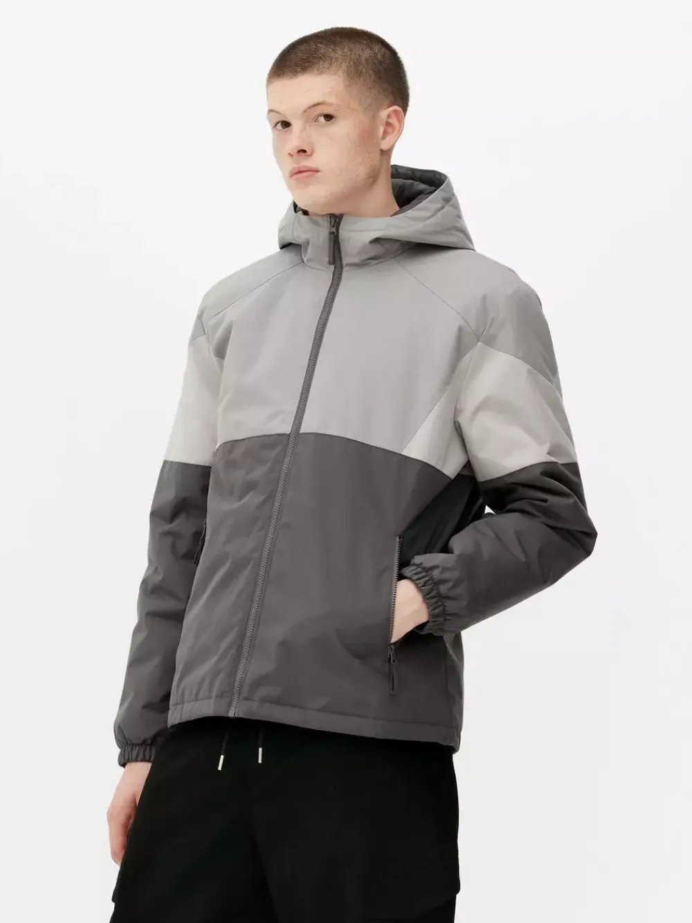 Primark Płaszcze I Kurtki<Kurtka z kapturem w bloki kolorystyczne