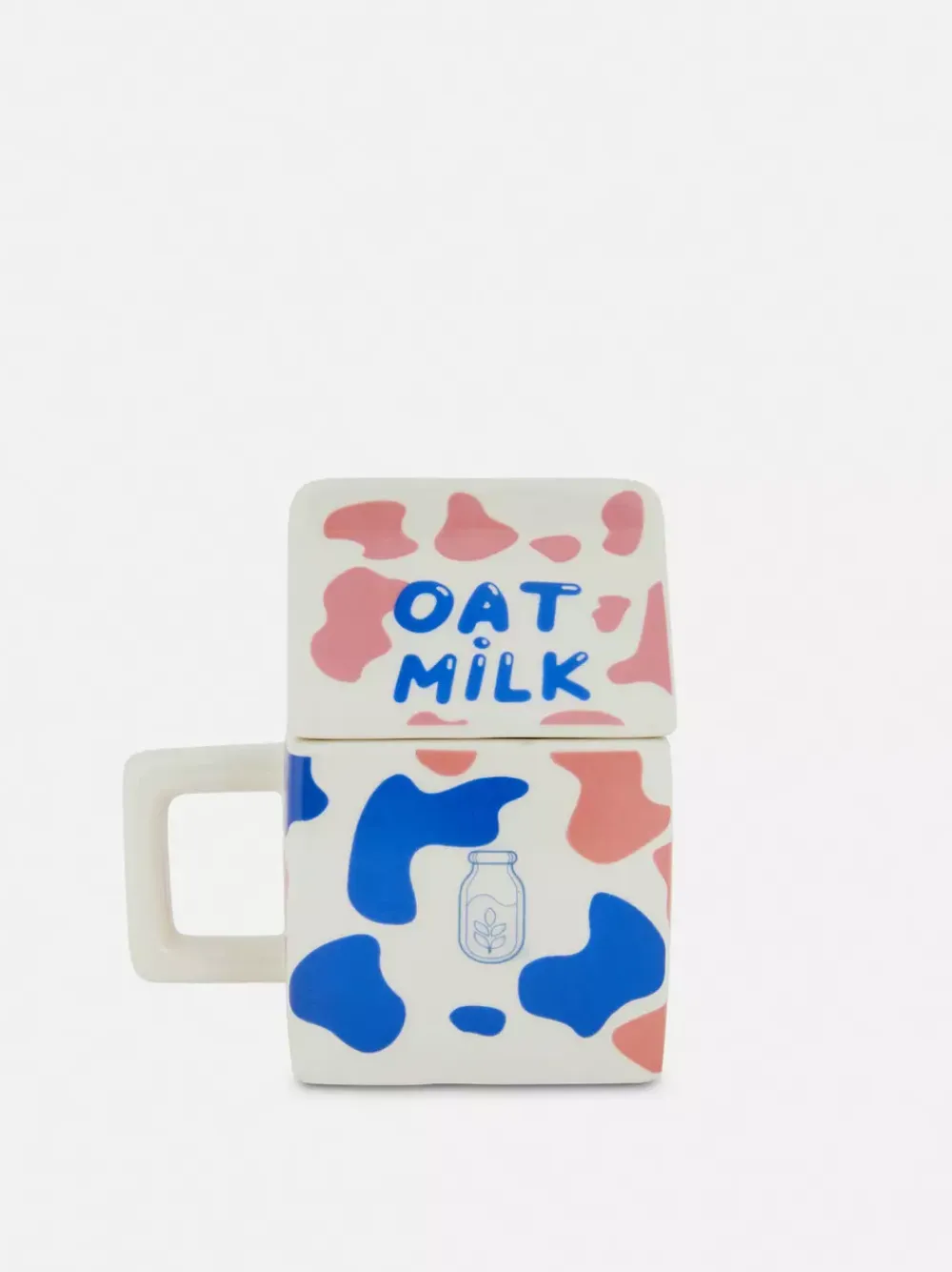 Primark Filiżanki I Kubki<Kwadratowy kubek z motywem mleka owsianego