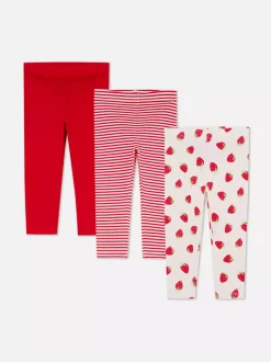 Primark Spodnie I Legginsy<Legginsy z nadrukiem, 3 pary