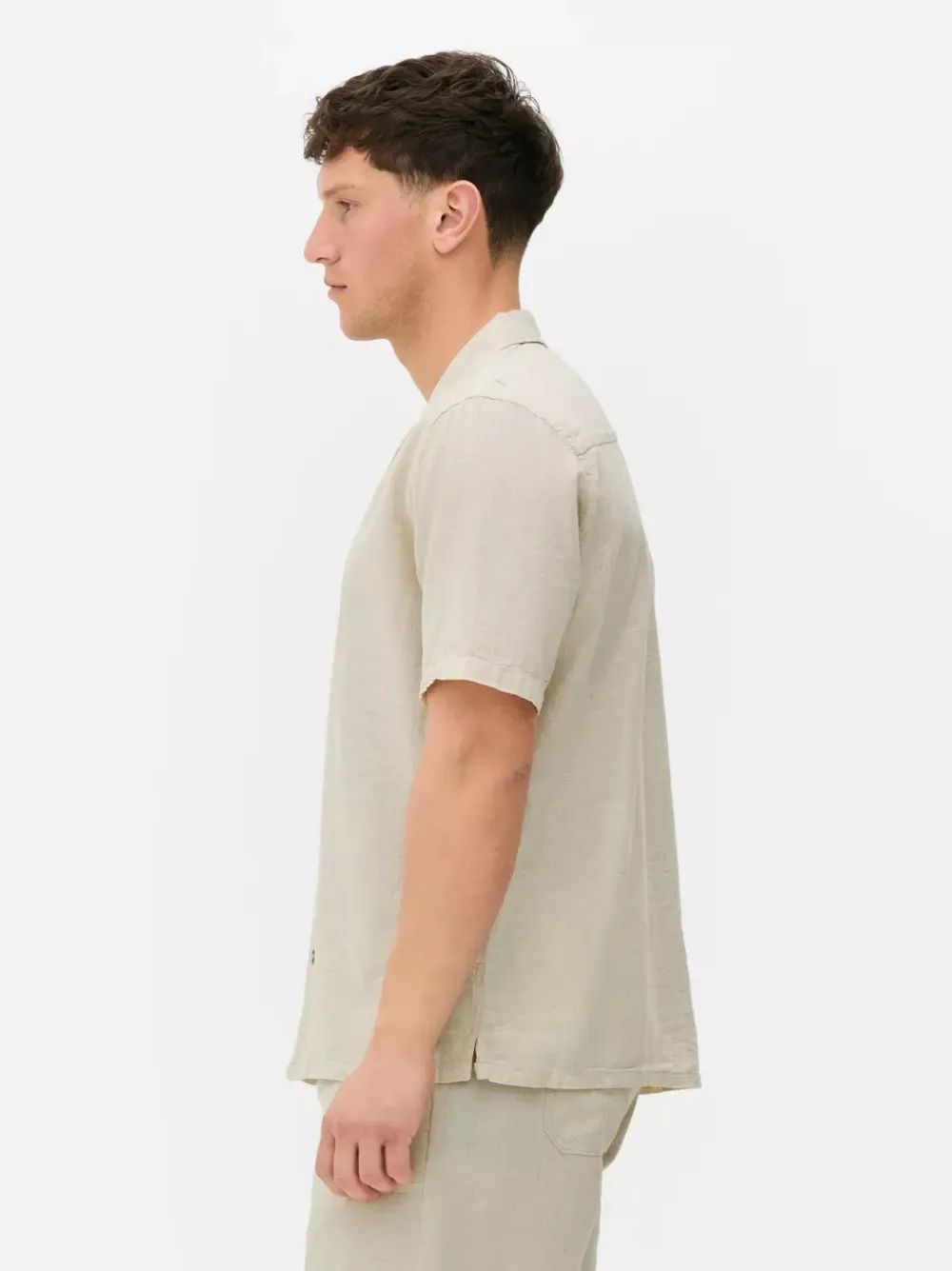 Primark Garnitury I Eleganckie Ubrania|Koszule<Lniany T-shirt z krótkim rękawem, część zestawu