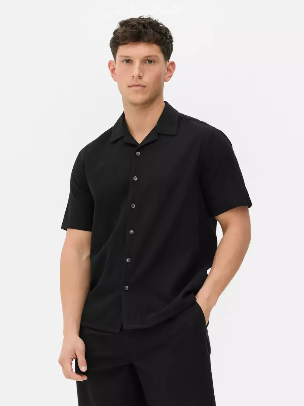 Primark Garnitury I Eleganckie Ubrania|Koszule<Lniany T-shirt z krótkim rękawem, część zestawu