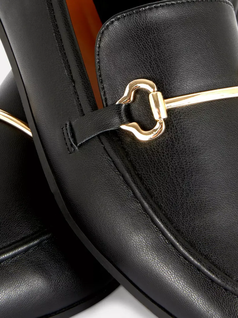 Primark Płaskie Buty<Loafersy ze sztucznej skóry z klamrą
