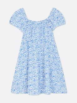 Dzieci Primark Sukienki<Luźna sukienka w kwiaty z bufiastymi rękawami