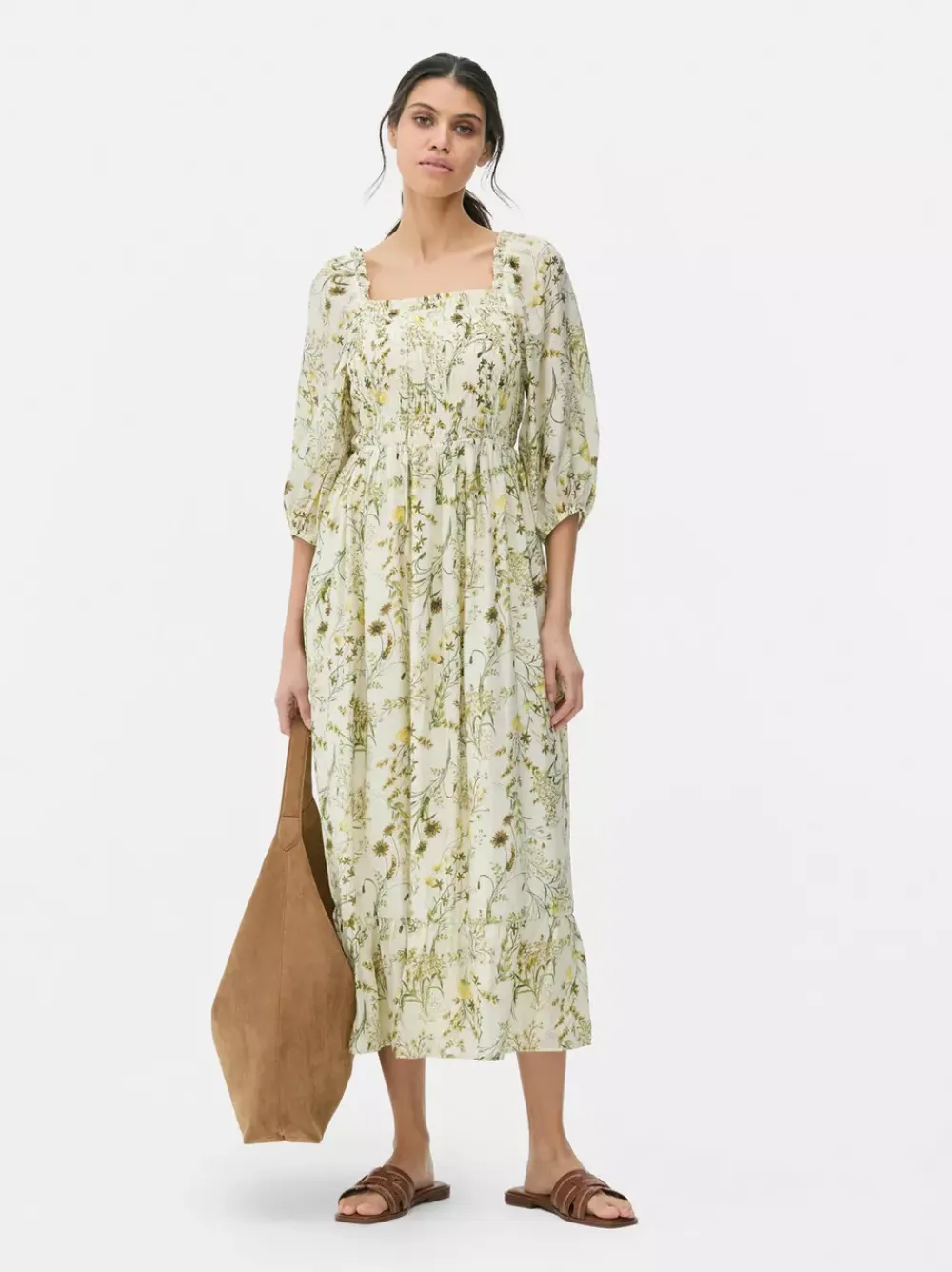 Primark Sukienki<Marszczona sukienka maxi w kwiaty