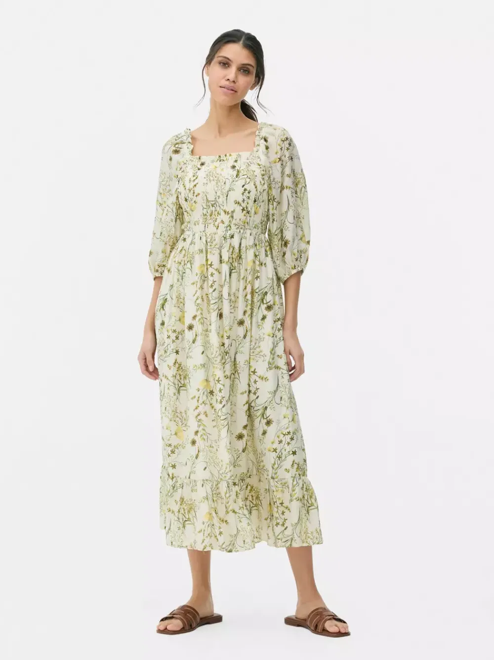 Primark Sukienki<Marszczona sukienka maxi w kwiaty