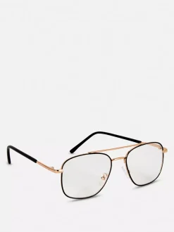 Primark Okulary Do Czytania<Metalowe okulary pilotki do czytania