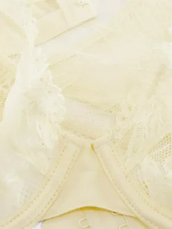 Damskie Primark Komplety Bielizny Damskiej<Miękki stanik i stringi z kwiatowym haftem, zestaw
