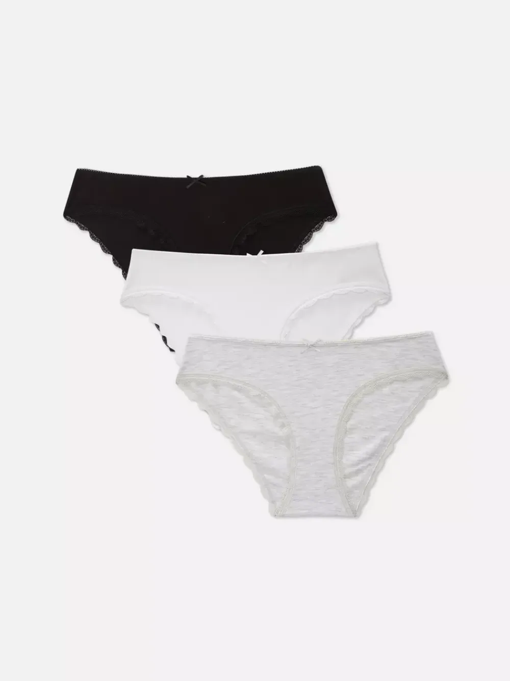 Damskie Primark Majtki Damskie<Minifigi z dużą zawartością bawełny, 3 pary