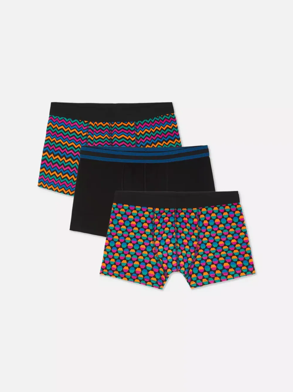Primark Bielizna<Modne bokserki z geometrycznym wzorem, 3 pary