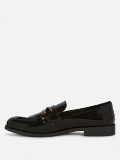 Primark Płaskie Buty<Mokasyny ze sztucznej skóry ze sprzączkami