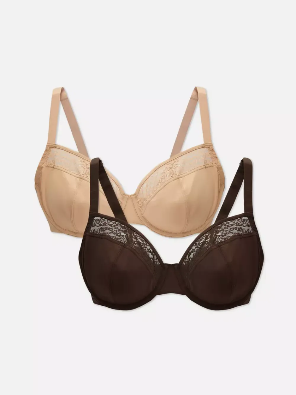 Primark Biustonosze<Nieusztywniane siateczkowe biustonosze D–H, 2 pary