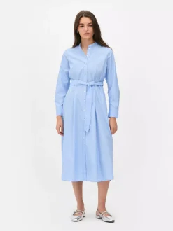 Primark Sukienki<Pasiasta sukienka koszulowa z paskiem