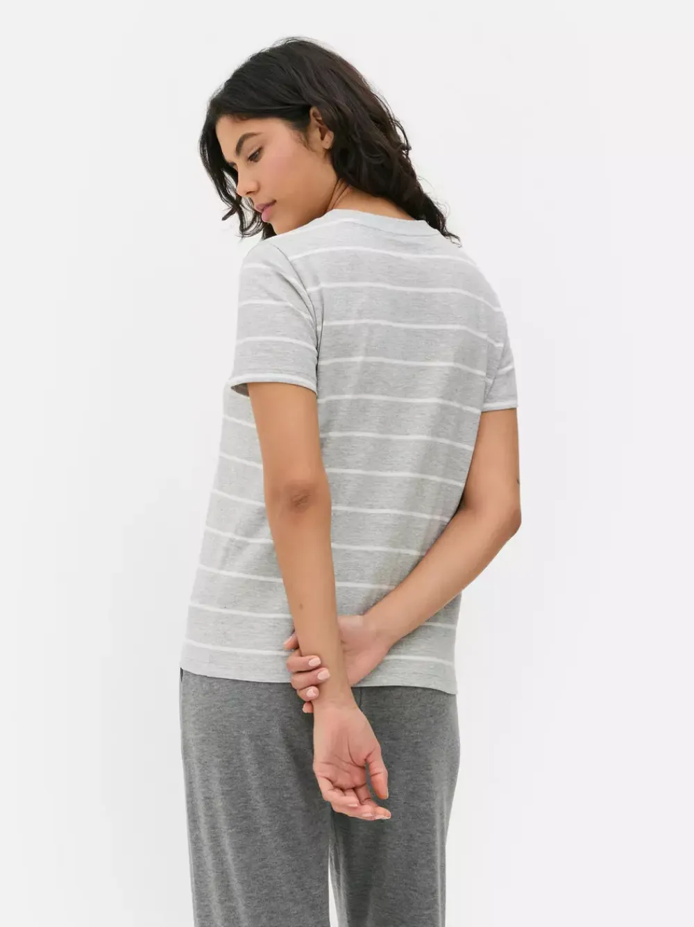 Primark Topy I T-Shirty<Pasiasty T-shirt na krótki rękaw z okrągłym dekoltem