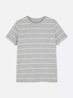 Primark Topy I T-Shirty<Pasiasty T-shirt na krótki rękaw z okrągłym dekoltem