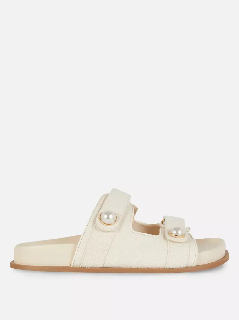 Primark Sandały<Płaskie sandały z perełkami