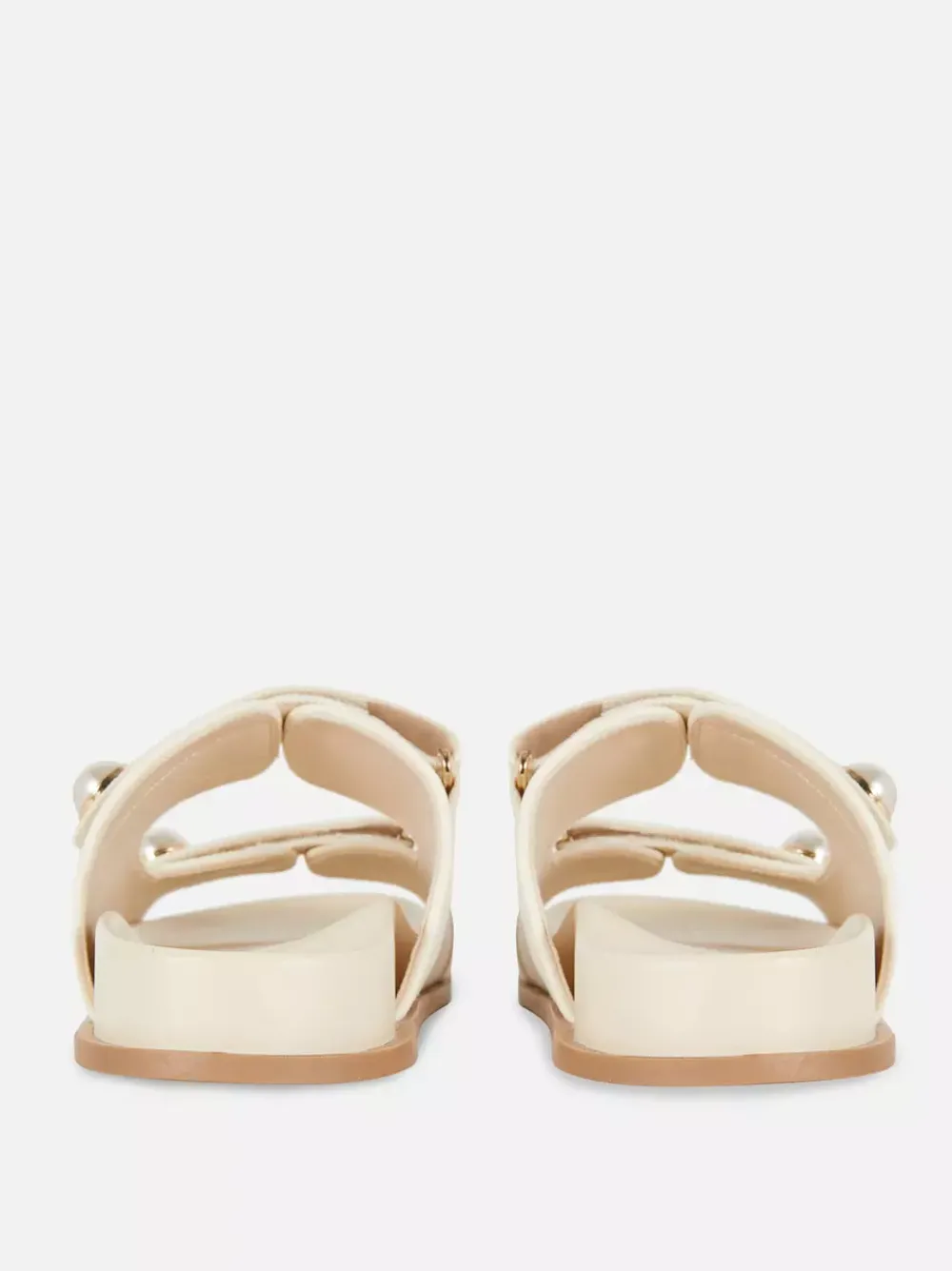 Primark Sandały<Płaskie sandały z perełkami