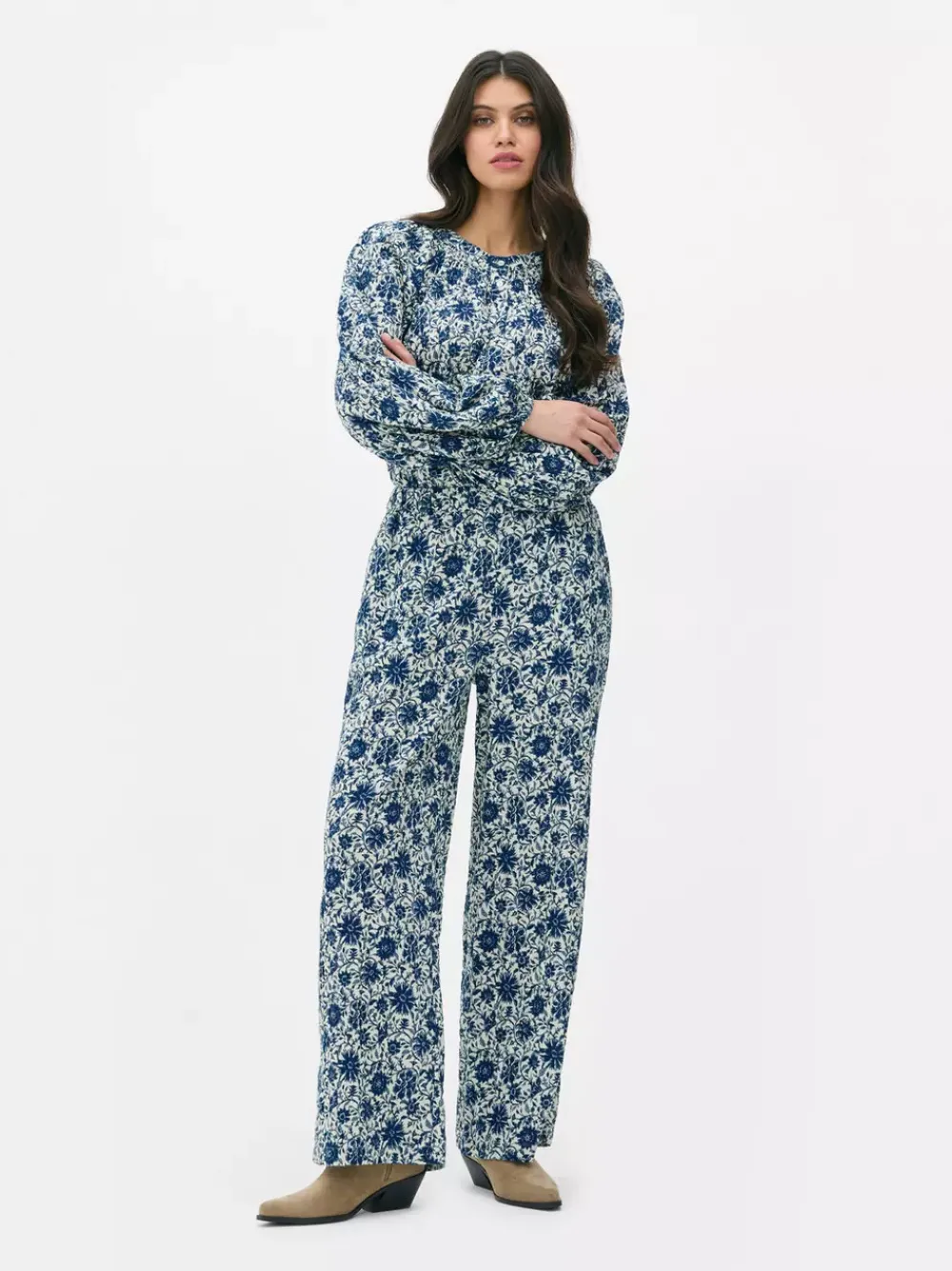 Primark Spodnie I Legginsy<Patchworkowe spodnie w kwiaty