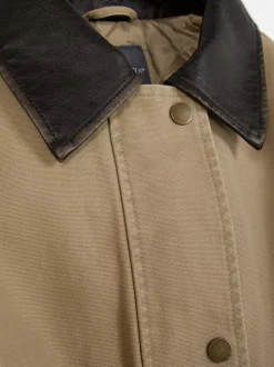 Primark Płaszcze I Kurtki<Płócienna kurtka ze sztucznej skóry z kołnierzem