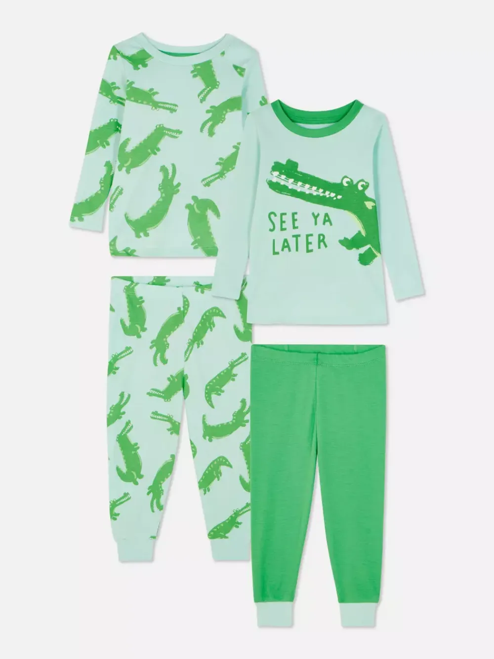 Primark Piżamy I Bielizna Nocna<Piżama z długim rękawem w krokodyle, 2 szt.