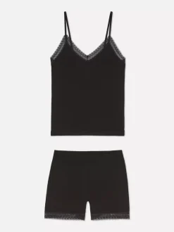 Primark Zestawy Piżamowe<Piżama z topem na ramiączkach i szortami z koronką