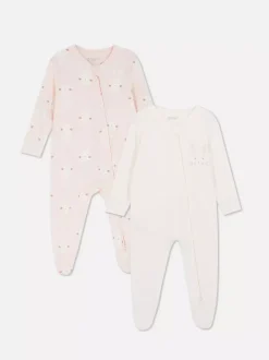 Primark Piżamy I Bielizna Nocna|Kaftaniki I Śpioszki<Śpioszki z motywem królika zapinane na zamek, 2 szt.