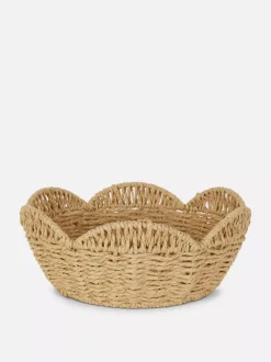 Primark Talerze, Miski I Naczynia<Pleciony kosz na owoce z muszelkowym wykończeniem