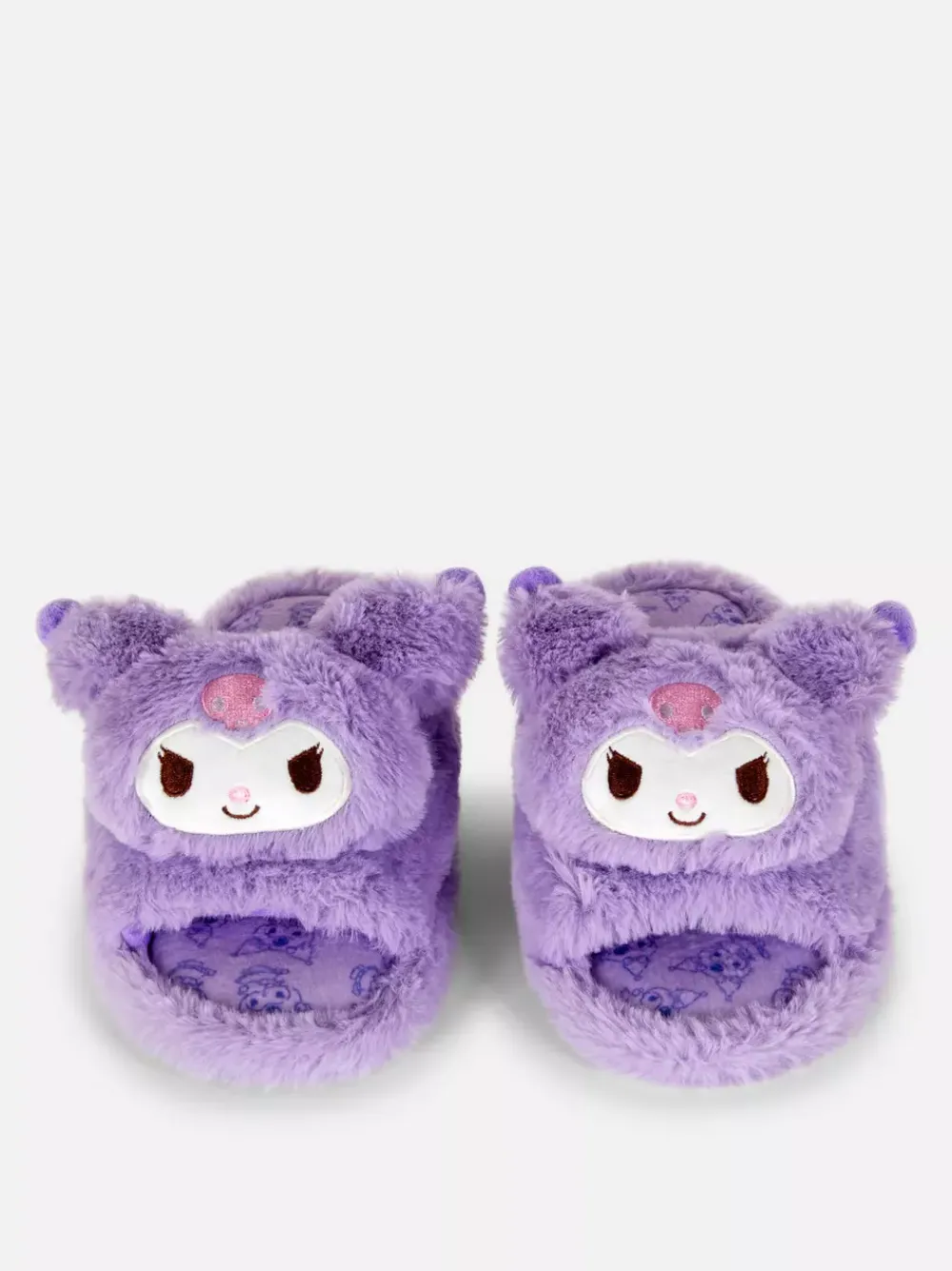 Primark Kapcie<Pluszowe kapcie z futerkiem i Kuromi z Hello Kitty