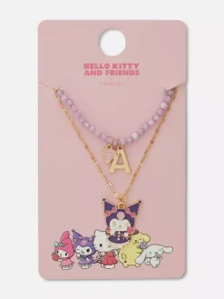 Primark Biżuteria<Podwójny naszyjnik z inicjałem, Kuromi z Hello Kitty