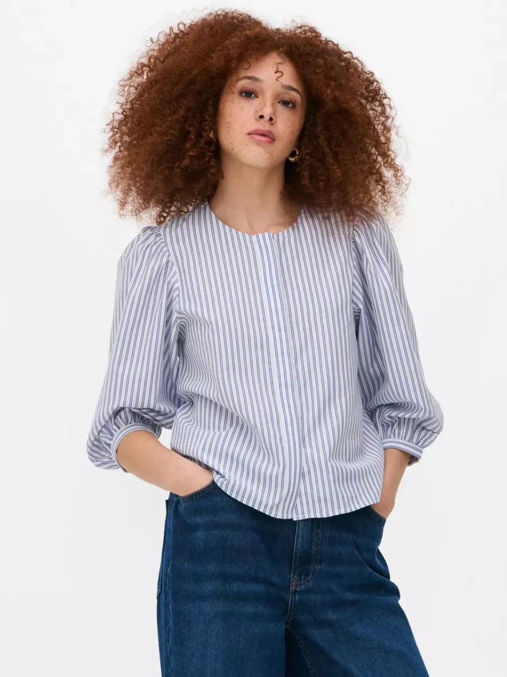 Primark Koszule I Bluzki<Popelinowa bluzka z bufiastymi rękawami