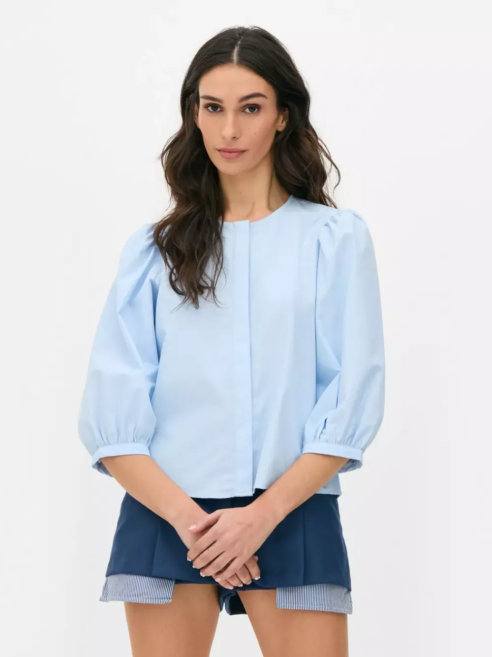 Primark Koszule I Bluzki<Popelinowa koszula z bufiastymi rękawami
