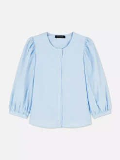 Primark Koszule I Bluzki<Popelinowa koszula z bufiastymi rękawami