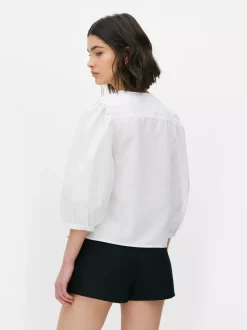 Primark Koszule I Bluzki<Popelinowa koszula z bufiastymi rękawami