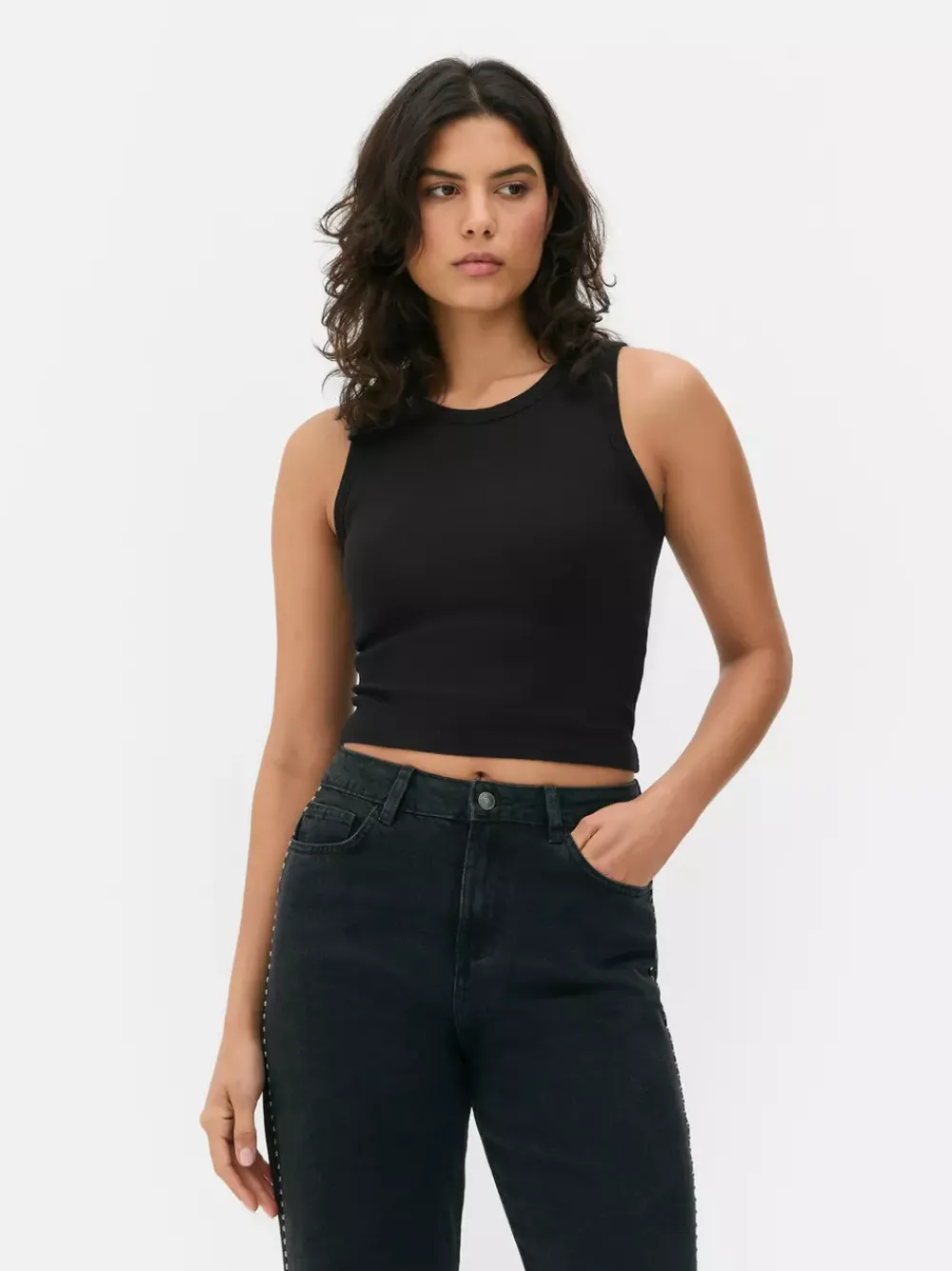 Primark Topy I T-Shirty<Prążkowana koszulka bez rękawów o fasonie bokserki