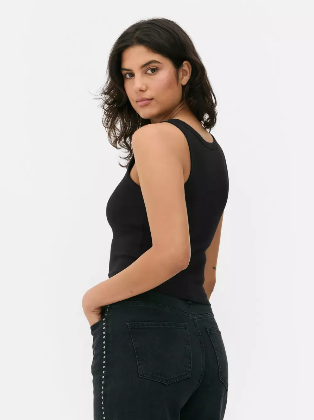 Primark Topy I T-Shirty<Prążkowana koszulka bez rękawów o fasonie bokserki