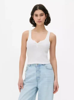 Primark Topy I T-Shirty<Prążkowana koszulka bez rękawów typu henley