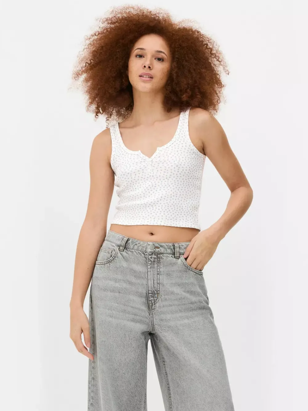 Primark Topy I T-Shirty<Prążkowana koszulka bez rękawów typu henley