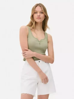 Primark Topy I T-Shirty<Prążkowana koszulka bez rękawów typu henley