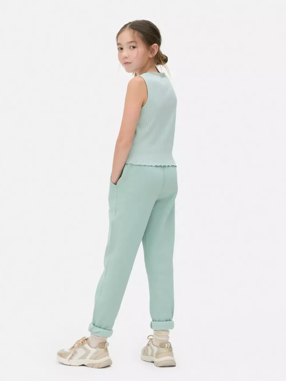 Dzieci Primark Topy I T-Shirty<Prążkowana koszulka bez rękawów wykończona koronką