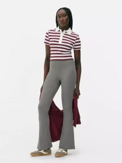 Primark Spodnie I Legginsy<Prążkowane Legginsy z poszerzanymi nogawkami