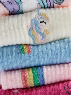 Dzieci Primark Skarpety I Rajstopy<Prążkowane stopki z motywem jednorożca, 5 par
