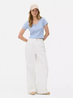 Primark Topy I T-Shirty<Prążkowany T-shirt typu henley