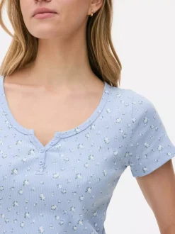Primark Topy I T-Shirty<Prążkowany T-shirt typu henley