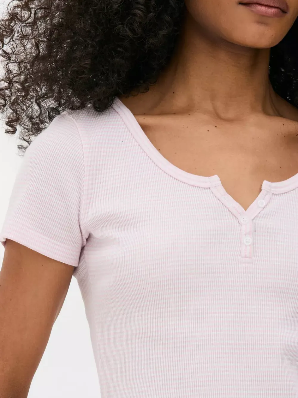 Primark Topy I T-Shirty<Prążkowany T-shirt typu henley