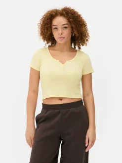 Primark Topy I T-Shirty<Prążkowany T-shirt typu henley