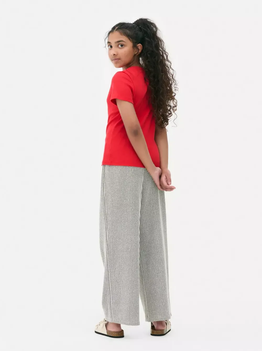 Dzieci Primark Topy I T-Shirty<Prążkowany T-shirt z krótkim rękawem
