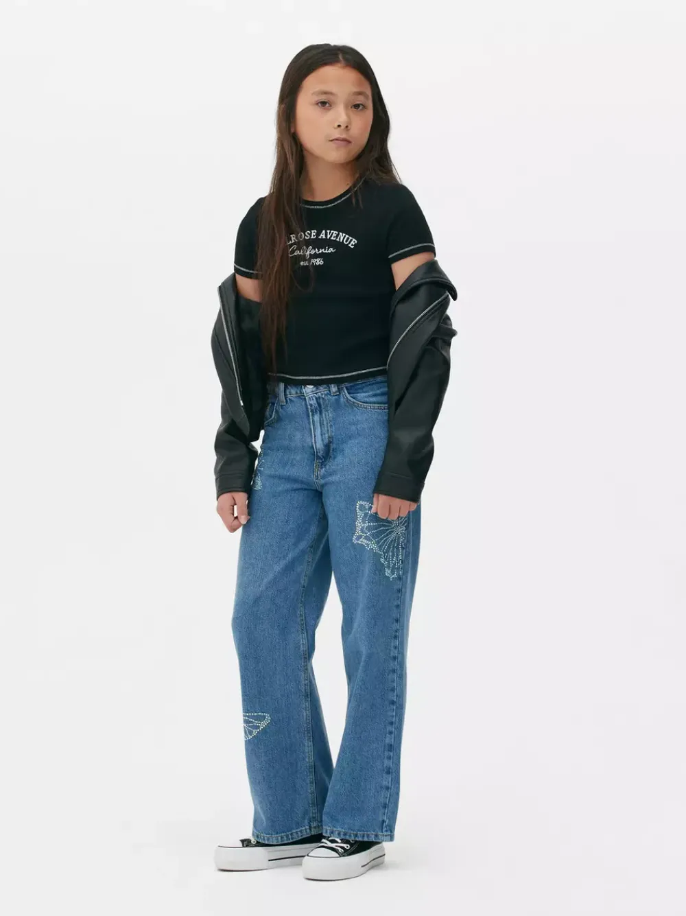 Dzieci Primark Topy I T-Shirty<Prążkowany T-shirt z krótkim rękawem